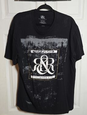 Rock & Republic L Large Black & White Logo & Gold - Small White Mark On Sholder